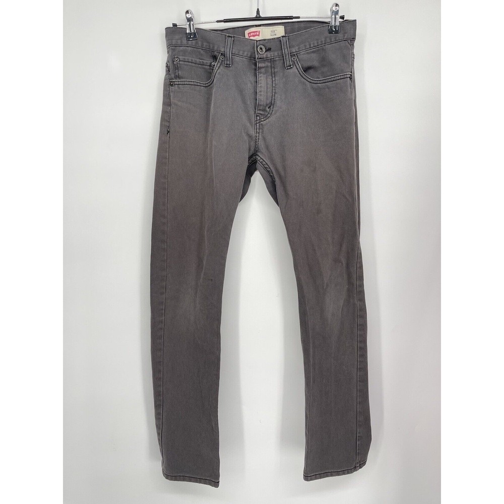 Levi's 29x29 511 Slim Pants Mens Grey Good Textured Bedford Cord‎ 511-2419